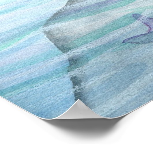 Mooie moeder en Baby Zeemeermin Poster (Hoek)