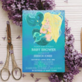 Mooie moeder- en Baby Zeemeerminningshower Kaart