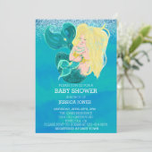 Mooie moeder- en Baby Zeemeerminningshower Kaart (Staand voorkant)