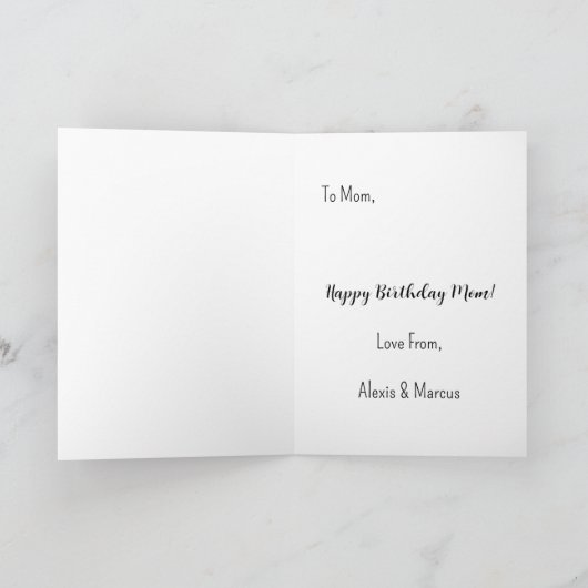 Mooie moeder gelukkige verjaardagstaart verjaardag kaart (Binnen)