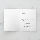 Mooie moeder gelukkige verjaardagstaart verjaardag kaart (Binnen)