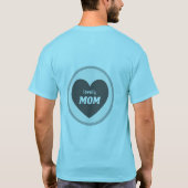 Mooie Moeder Hart Badge T-shirt Ontwerp. (Achterkant)