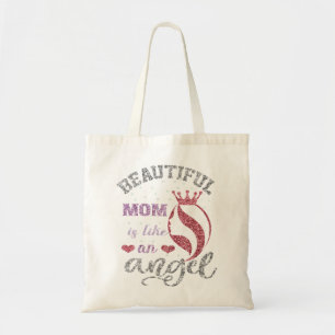 Mooie moeder is een engel tote bag