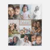 Mooie moeder kind foto collage fleece deken (Voorkant)