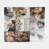 Mooie moeder kind foto collage fleece deken (Voorkant (Horizontaal))