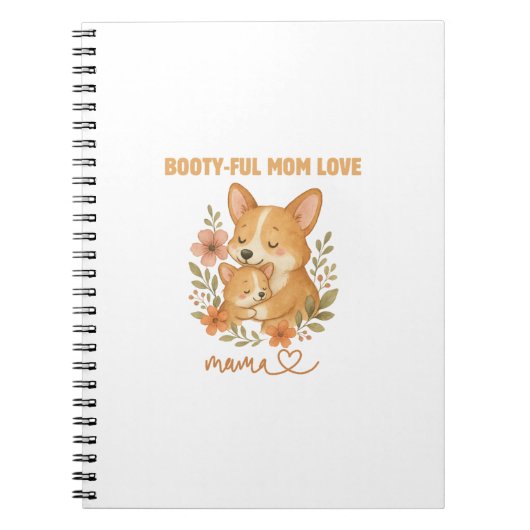 Mooie Moeder Liefde Corgi Moederdag Notitieboek (Voorkant)
