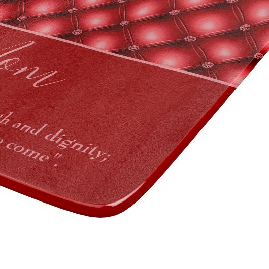 Mooie moeder mooi rood snijplank (Hoek)