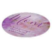 Mooie Moeder paarse en roze bloemen Snijplank (Hoek)