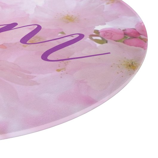 Mooie Moeder paarse en roze bloemen Snijplank (Hoek)