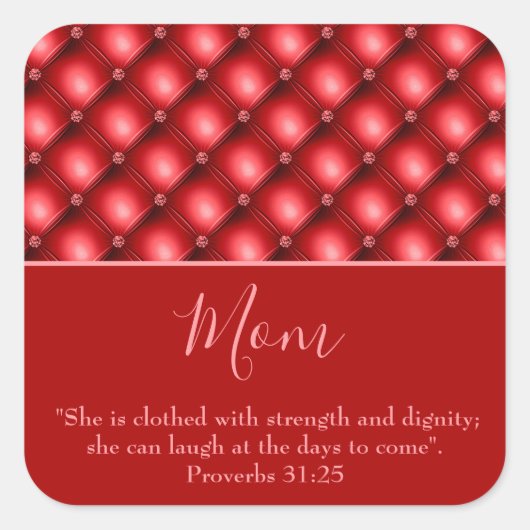Mooie Moeder Rode Sticker (Voorkant)