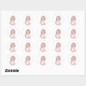 👩 Mooie moeder Ronde Sticker (Vel)