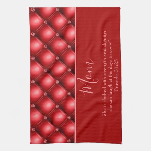 Mooie Moeder Rood Theedoek (Verticaal)