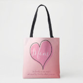 Mooie Moeder Roze Ombre Tote Bag (Voorkant)