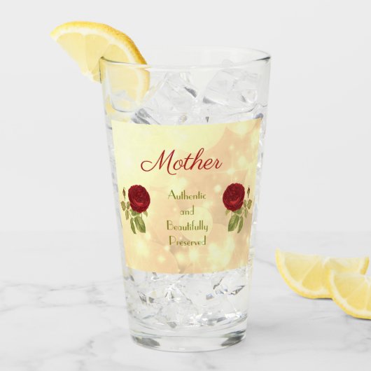 Mooie moedercitaat glas (Voorkant ijs)
