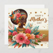 Mooie Moederdag Feestdagenkaart (Voorkant / Achterkant)