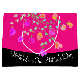 Mooie Moederdag Flowered Gift Canvas tas Groot Cadeauzakje