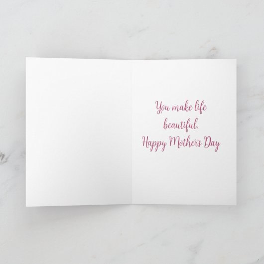 Mooie Moederdag kaart. Kaart (Binnen)