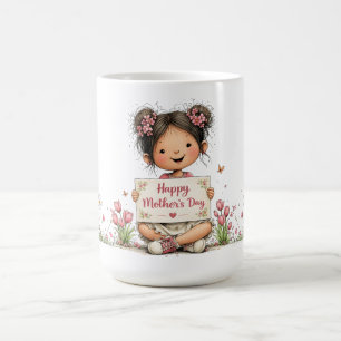 Mooie Moederdag Kinderkunst Mok