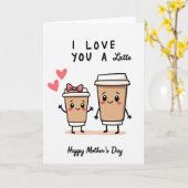 Mooie Moederdag Koffiebeker kaart (Gele Bloem)