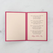 Mooie Moederdag Wenskaart met Damask Kaart (Binnen)