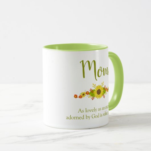 Mooie Moederdag zonnebloem Mok (Voorkant rechts)