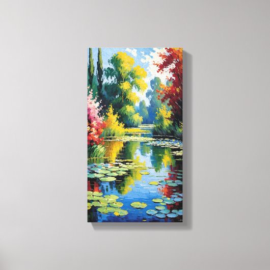 Mooie moeras zomer canvas muurkunst (Voorkant)