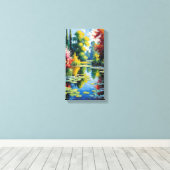 Mooie moeras zomer canvas muurkunst (Insitu (Houten vloer))