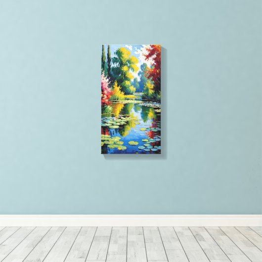 Mooie moeras zomer canvas muurkunst (Insitu (Houten vloer))