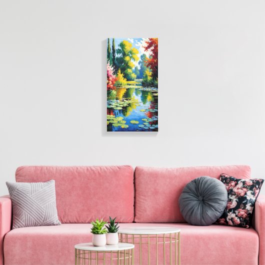 Mooie moeras zomer canvas muurkunst (Insitu (Woonkamer))
