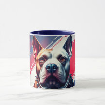 Mooie Mok, Hond en Vlag van de VS - DogA50