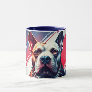 Mooie Mok, Hond en Vlag van de VS - DogA50 Mok