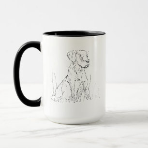 Mooie mok met Goudkleurige Retriever, koffiekop vo