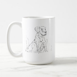 Mooie mok met Goudkleurige Retriever, koffiekop vo