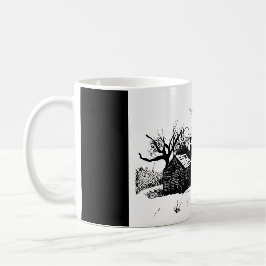 Mooie Mok met Winter Boerderij Scene (Links)