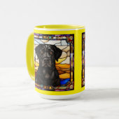 Mooie mok met zwarte labrador (Voorkant links)