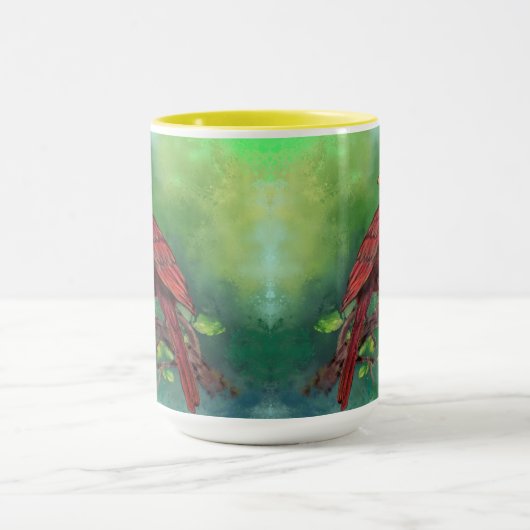 Mooie Mok noordelijke rode kardinale vogel (Midden)