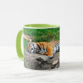 Mooie mok voor het slapen van tijgerkoffie (Voorkant links)