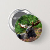 Mooie molen met grote geweien ronde button 5,7 cm (Voorkant /achterkant)