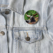 Mooie molen met grote geweien ronde button 5,7 cm (In situ)