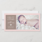 Mooie Moment Foto Baby Meisje Geboorteaankondiging Aankondiging (Voorkant)
