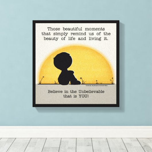 Mooie momenten canvas afdruk (Insitu (Houten vloer))