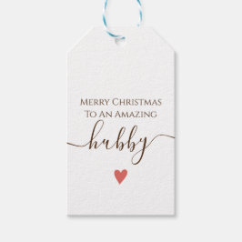 Mooie momenten Hubby Vrolijk Kerstfeest Cadeaulabel