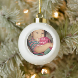 Mooie momenten op je foto keramische bal ornament