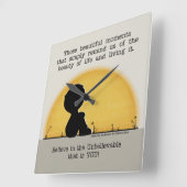 Mooie momenten vierkante klok (Hoek)