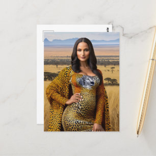 Mooie Mona Lisa op safari Briefkaart