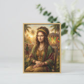 Mooie Mona Lisa Reggae Festival Briefkaart (Staand voorkant)