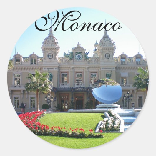 Mooie Monaco Ronde Sticker (Voorkant)