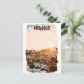 Mooie Monaco zonsondergang schilderij Briefkaart (Staand voorkant)