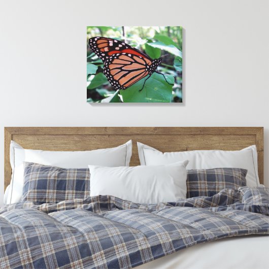 Mooie Monarch Butterfly Canvas Afdruk (Insitu (Slaapkamer))