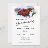 Mooie Monarch Butterfly Foto Afstuderen Kaart (Voorkant)